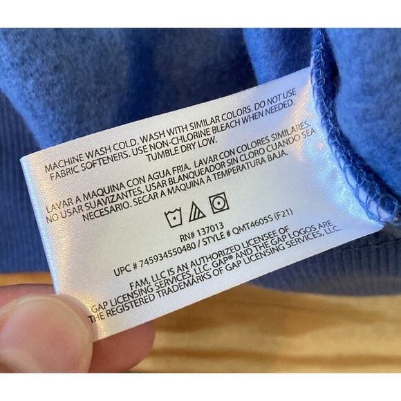 NWT $59.95 Gap Logo Hoodie Sweatshirt Size 2XL Men’s Blue - Picture 5 of 9
